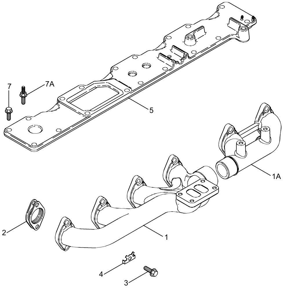 Схема запчастей Case IH 420 TIER 3 - (02-08) - MANIFOLDS (01) - ENGINE