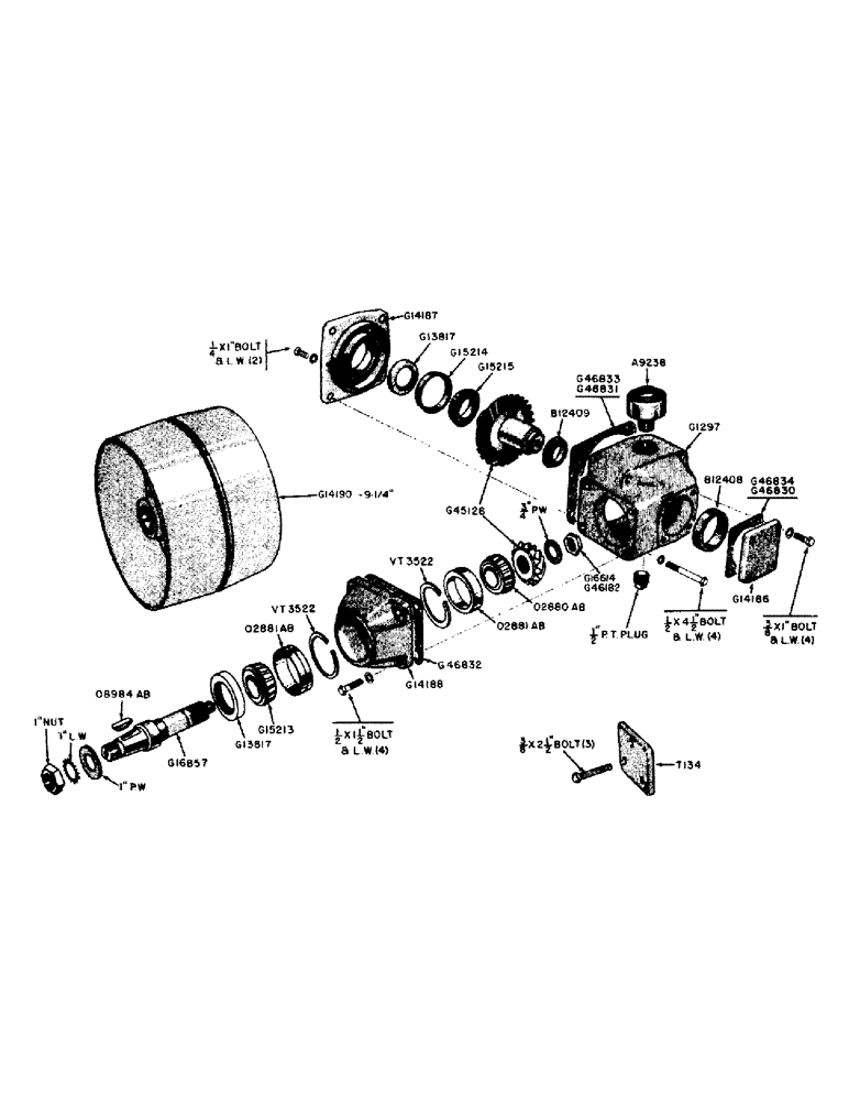 Схема запчастей Case IH 600B-SERIES - (103) - REAR MOUNTED BELT PULLEY, 610B AND 611B TRACTORS (06) - POWER TRAIN