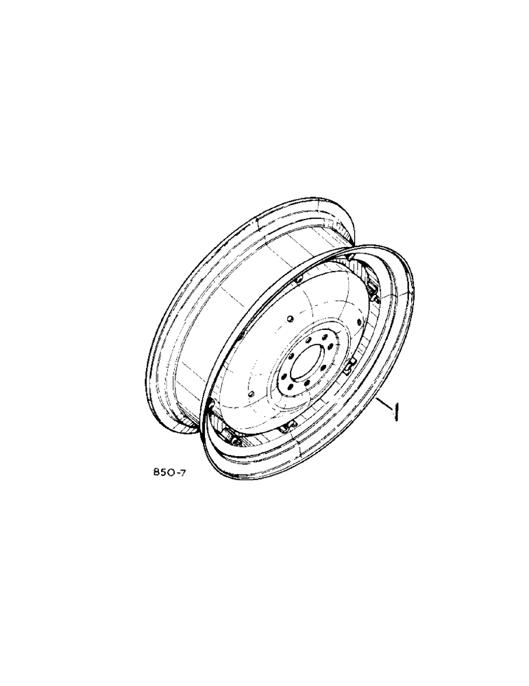 Схема запчастей Case IH 484 - (15-01B) - WHEELS AND TRACTION, REAR WHEELS, 8 BOLT WHEEL TO RIM MOUNTING Wheels & Traction