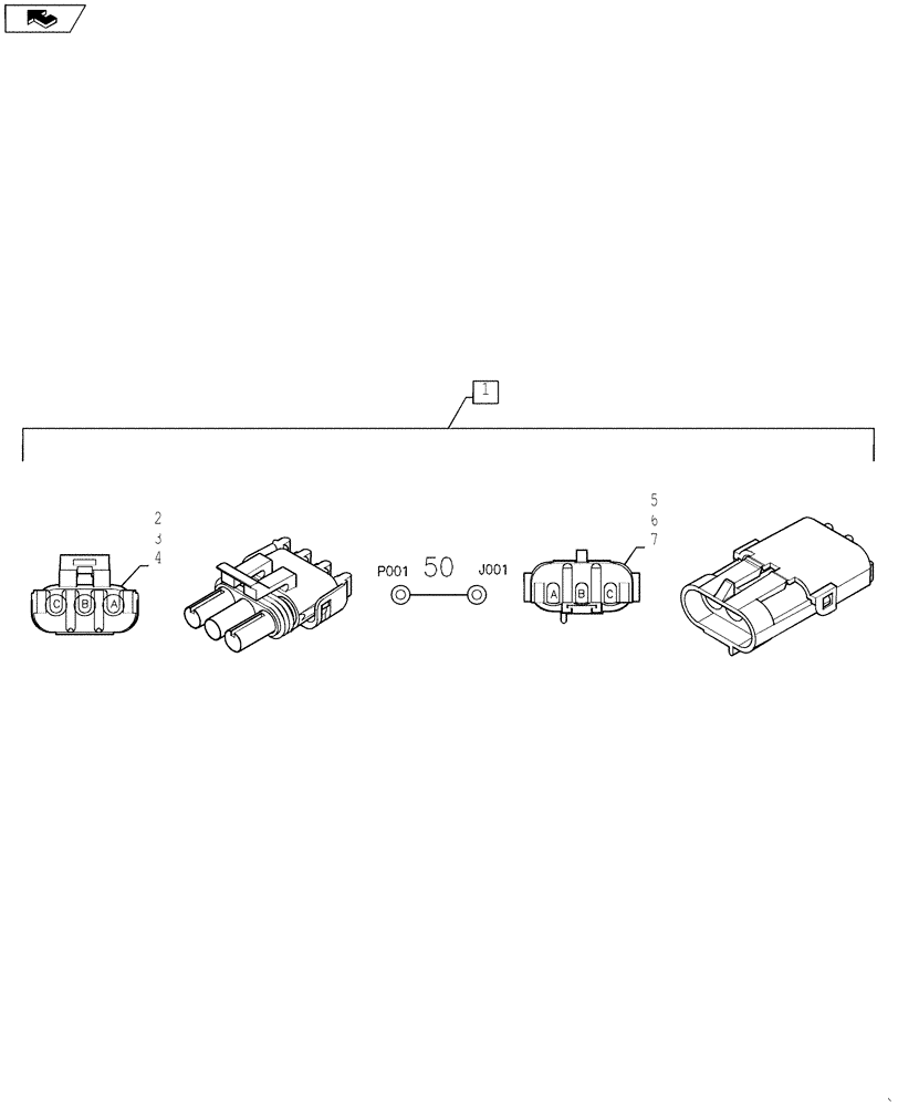 Схема запчастей Case IH 3330 - (55.100.12) - HARNESS, NOZZLE ALTERNATOR (55) - ELECTRICAL SYSTEMS