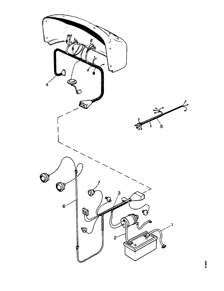 Схема запчастей Case IH 885 - (M24) - ELECTRICAL EQUIPMENT, ELECTRICAL WIRING, STARTING AND HEADLAMPS 885 TRACTORS, S/N 633680 AND AFTER (06) - ELECTRICAL SYSTEMS