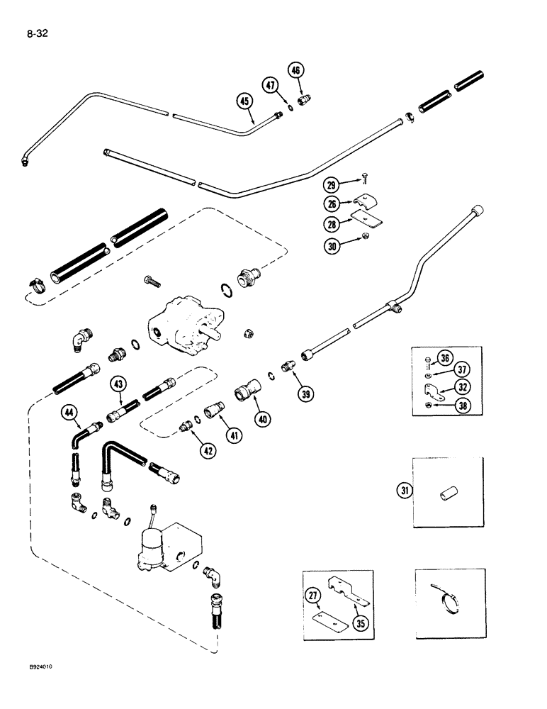 Схема запчастей Case IH 1010 - (8-32) - REEL DRIVE SYSTEM, 1420E, 1440E, 1460E AND 1480E COMBINE (35) - HYDRAULIC SYSTEMS