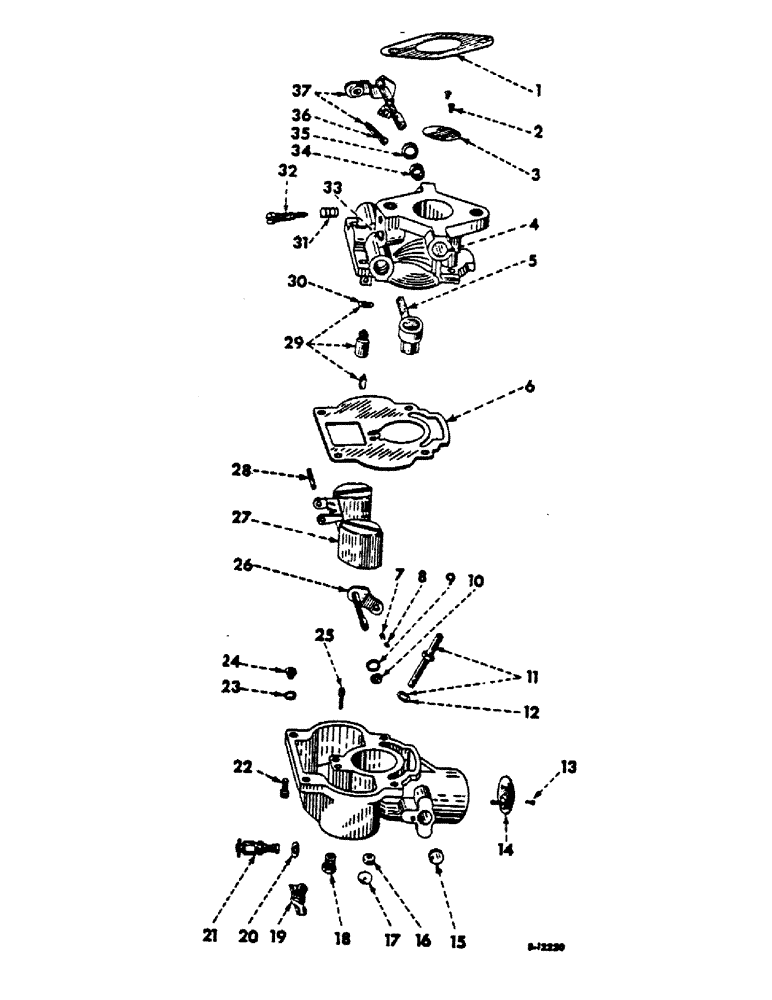 Схема запчастей Case IH C-123 - (B-34) - CARBURETOR, CARTER 