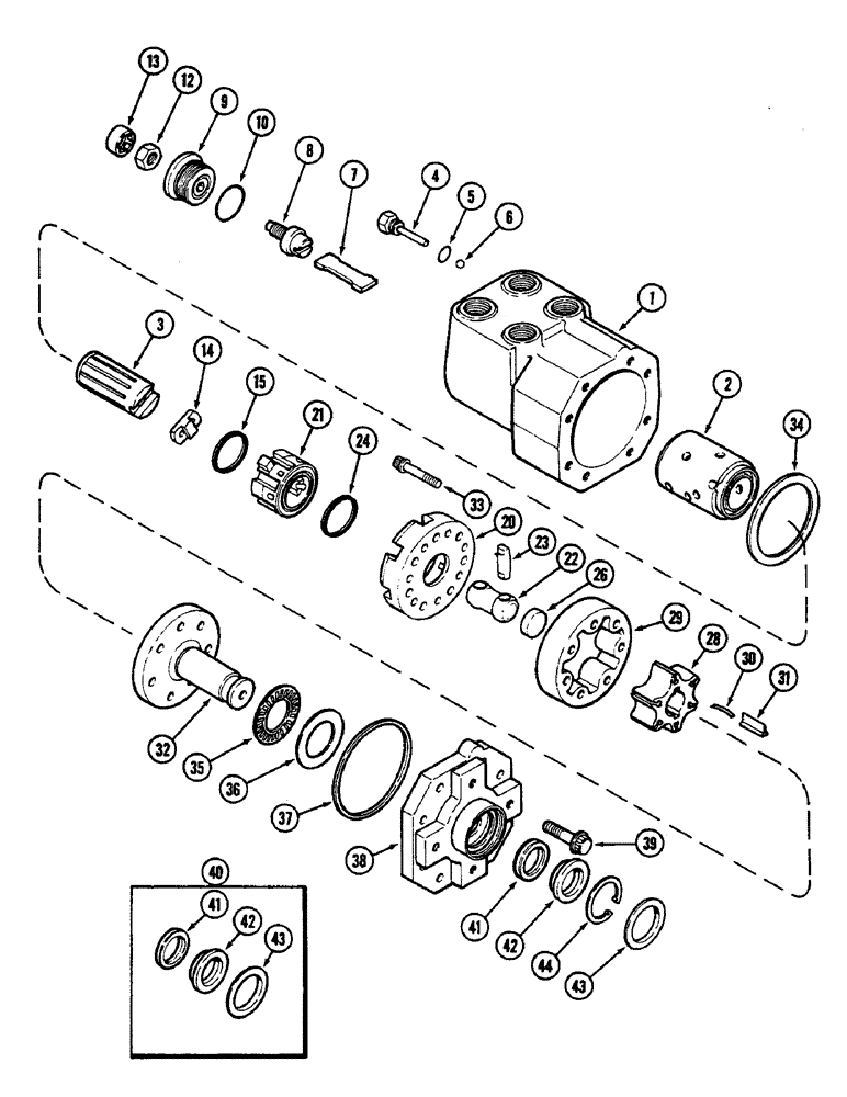 Схема запчастей Case IH 2290 - (5-180) - HYDROSTATIC STEERING PUMP (05) - STEERING