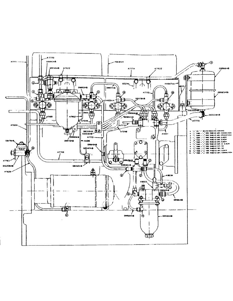 Схема запчастей Case IH 400-SERIES - (066) - POWRCEL DIESEL ENGINE, FUEL FILTERS AND TUBES ASSEMBLY (02) - ENGINE