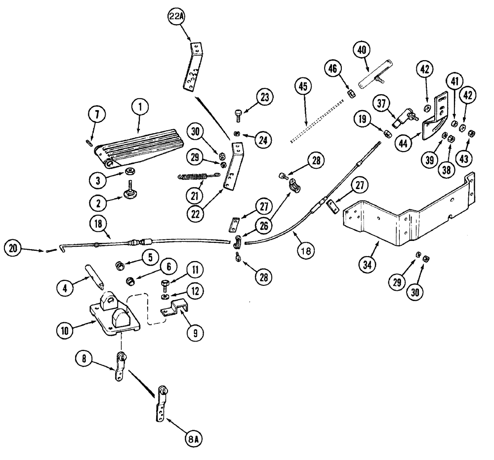 Схема запчастей Case IH 7220 - (3-026) - FOOT THROTTLE (03) - FUEL SYSTEM