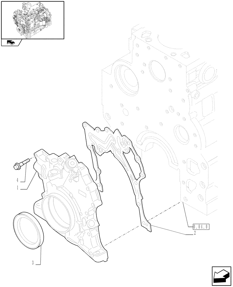 Схема запчастей Case IH PUMA 155 - (0.30.0) - OIL PUMP (01) - ENGINE