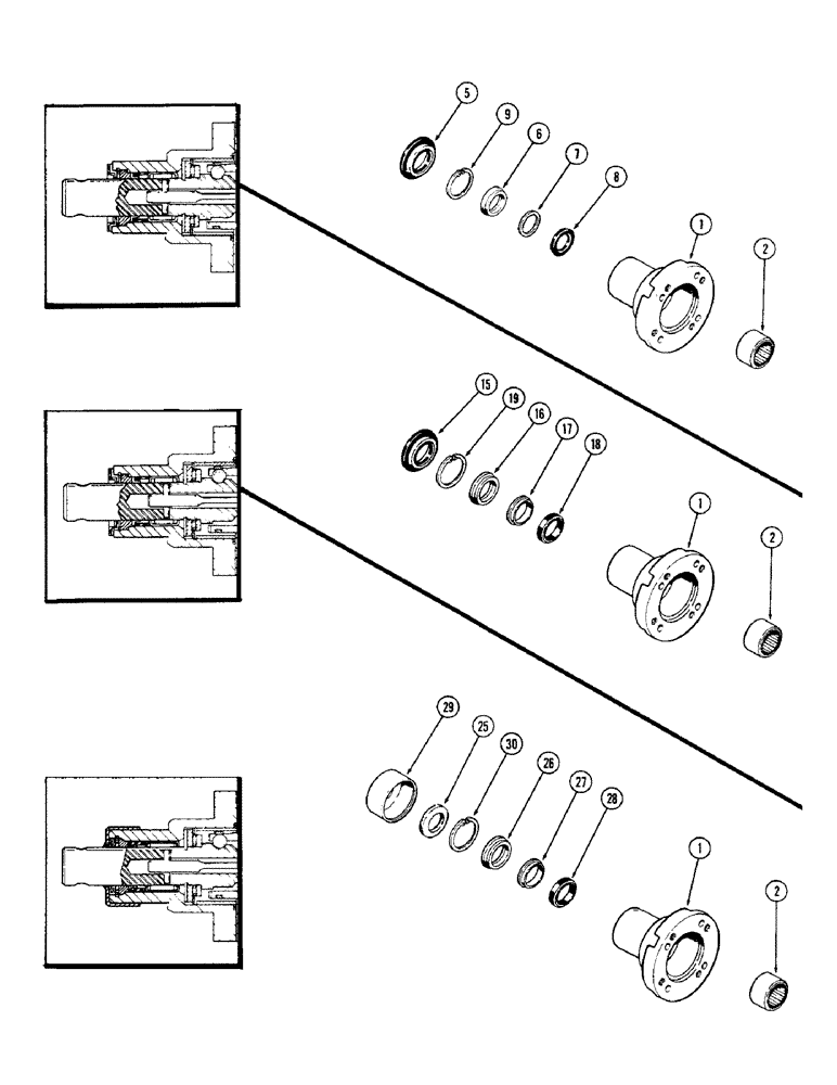 Схема запчастей Case IH 1370 - (136) - STEERING PUMP UPPER COVER AND SEALS (05) - STEERING