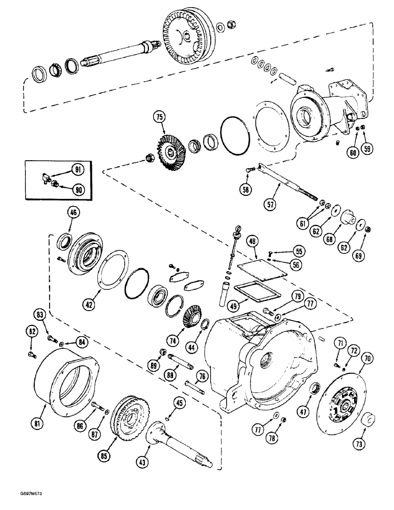 Схема запчастей Case IH 1660 - (6-04) - POWER TAKEOFF DRIVE (CONTD) (03) - POWER TRAIN