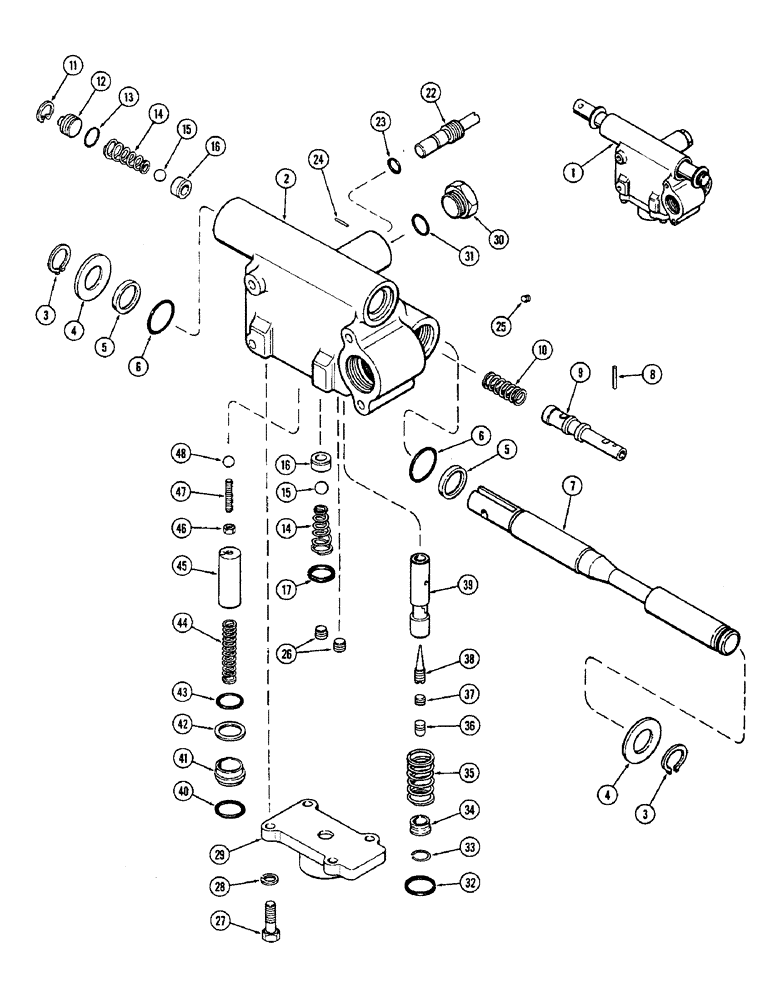 Схема запчастей Case IH 2470 - (414) - THREE POINT HITCH, DEPTH CONTROL VALVE ASSEMBLY (09) - CHASSIS/ATTACHMENTS