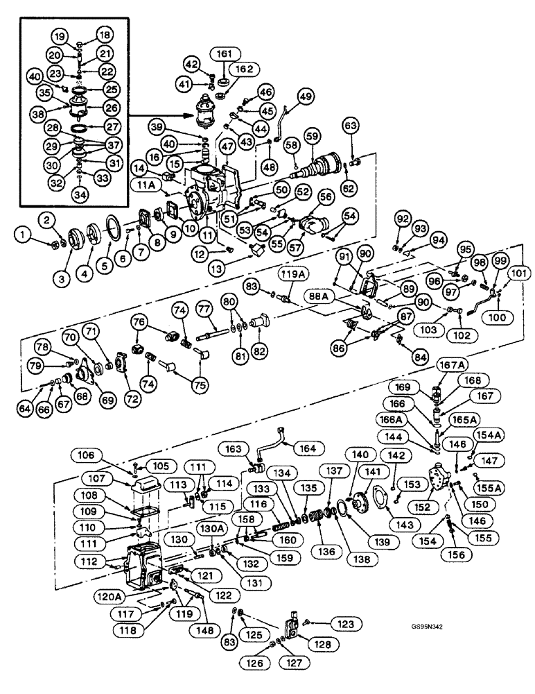 Схема запчастей Case IH DTI-466C - (9E-044) - FUEL INJECTION PUMP, 3488, 5288 AND 5488 TRACTORS 