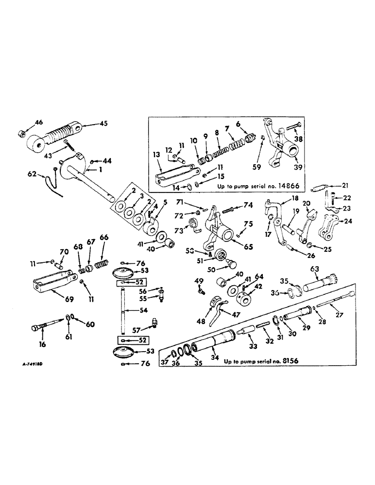 Схема запчастей Case IH 806 - (E-35) - FUEL SYSTEM, INTERNATIONAL R.D. FUEL INJECTION PUMP, GOVERNOR (02) - FUEL SYSTEM