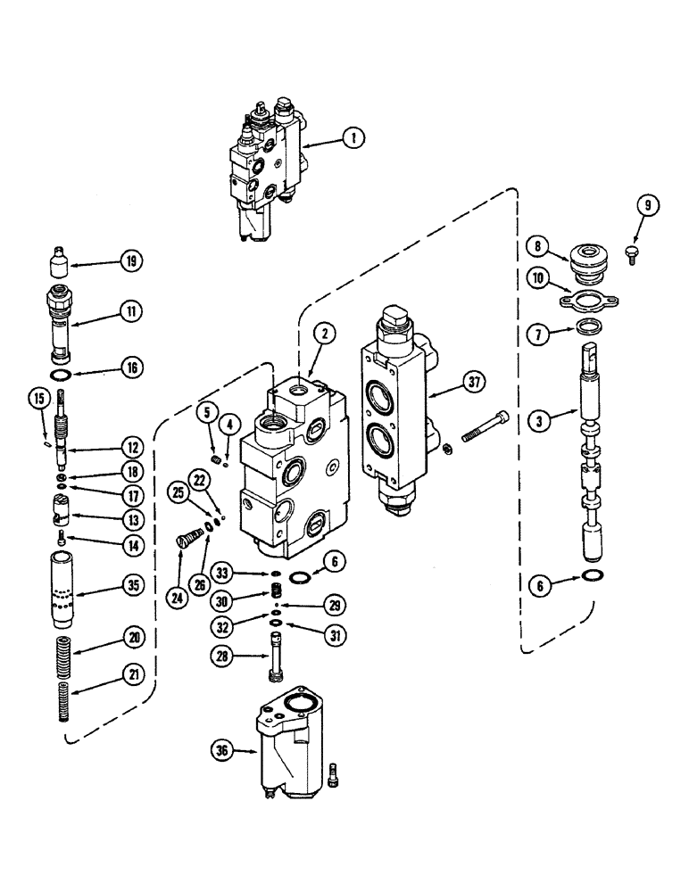 Схема запчастей Case IH 2290 - (8-438) - REMOTE CONTROL VALVE, WITH LOCKOUT (08) - HYDRAULICS