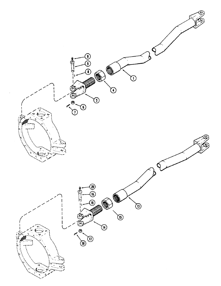 Схема запчастей Case IH 2870 - (160) - FRONT AXLE TIE ROD (05) - STEERING