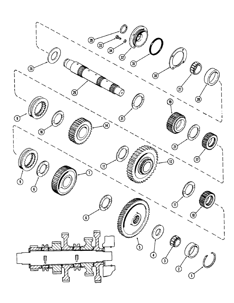 Схема запчастей Case IH 2870 - (200) - DRIVE SHAFT AND GEARS (06) - POWER TRAIN