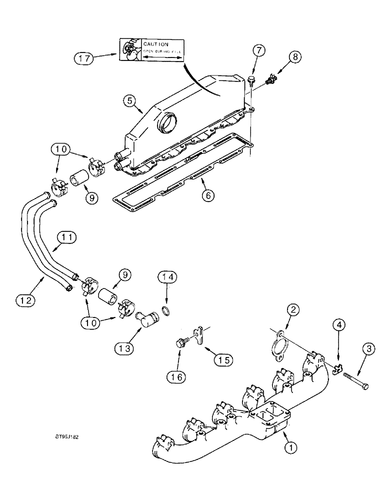 Схема запчастей Case IH 1688 - (2-24) - MANIFOLDS, 6TA-830 ENGINE (01) - ENGINE