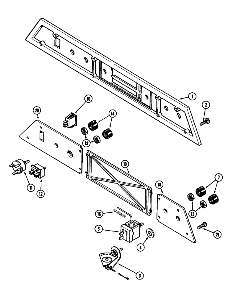 Схема запчастей Case IH 3294 - (9-458) - CAB, HEADLINER CONTROL PANEL (09) - CHASSIS/ATTACHMENTS