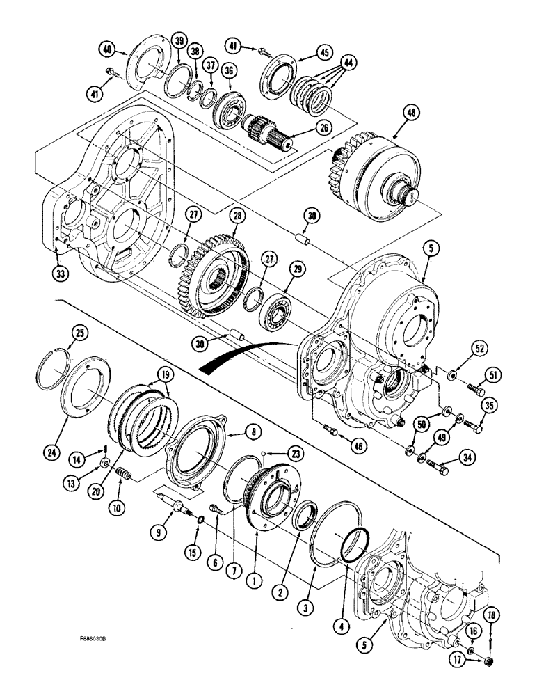 Схема запчастей Case IH 9310 - (6-056) - PTO ASSEMBLY (06) - POWER TRAIN