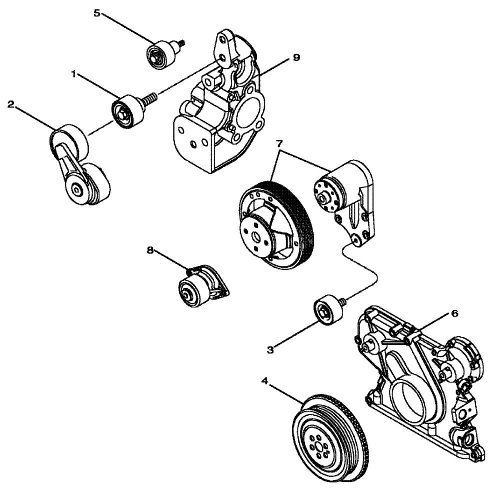 Схема запчастей Case IH SPX3320 - (03-015) - WATER PUMP - CONTROL (01) - ENGINE