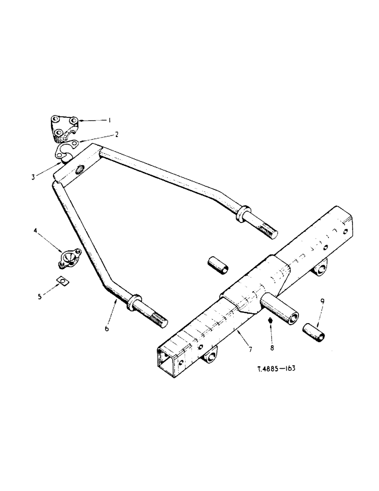 Схема запчастей Case IH 444 - (6-23) - FRONT AXLE AND STAY ROD ATTACHMENTS, KEY TO UNITS (06) - POWER TRAIN