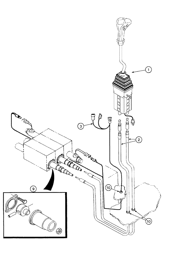 Схема запчастей Case IH LX162 - (08-24) - HYDRAULIC CONTROLS - MOUNTING - 3 FUNCTION - MX100-MX170 POWER SHIFT TRANSMISSION (08) - HYDRAULICS