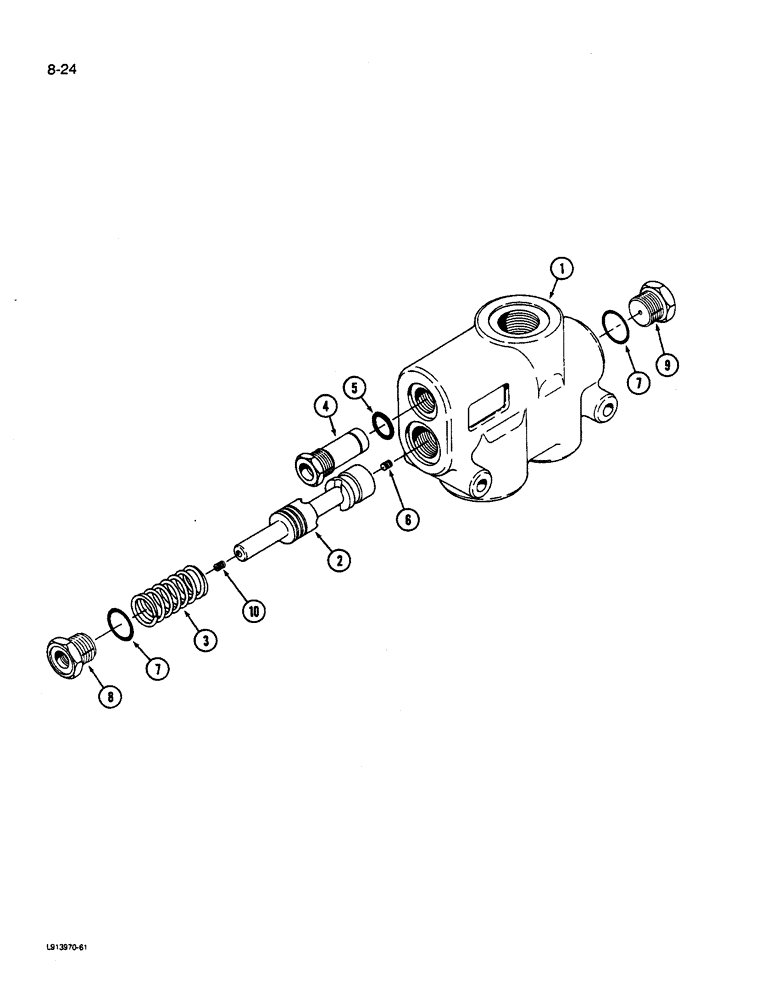 Схема запчастей Case IH 9280 - (8-024) - PRIORITY VALVE ASSEMBLY (08) - HYDRAULICS