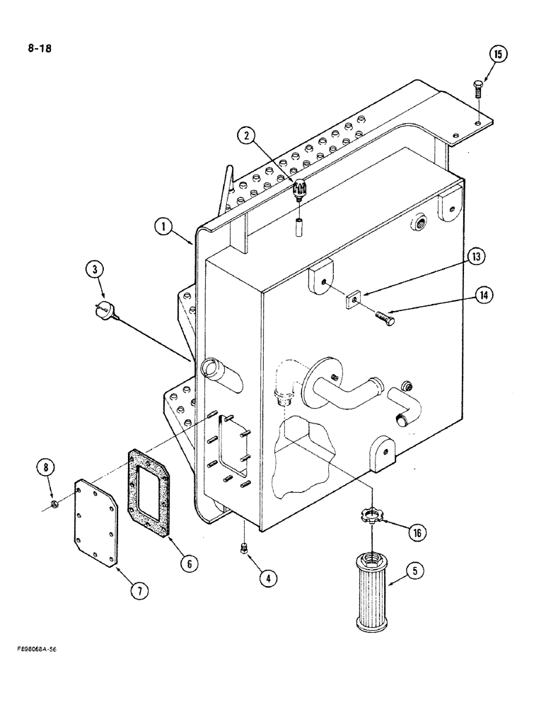 Схема запчастей Case IH 9270 - (8-18) - HYDRAULIC TANK (08) - HYDRAULICS