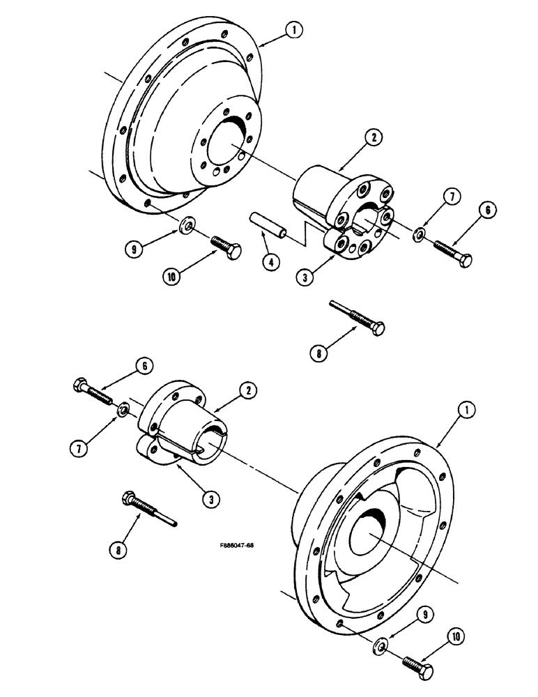 Схема запчастей Case IH 9150 - (6-094) - WHEEL HUBS, K592 BAR AXLES (06) - POWER TRAIN