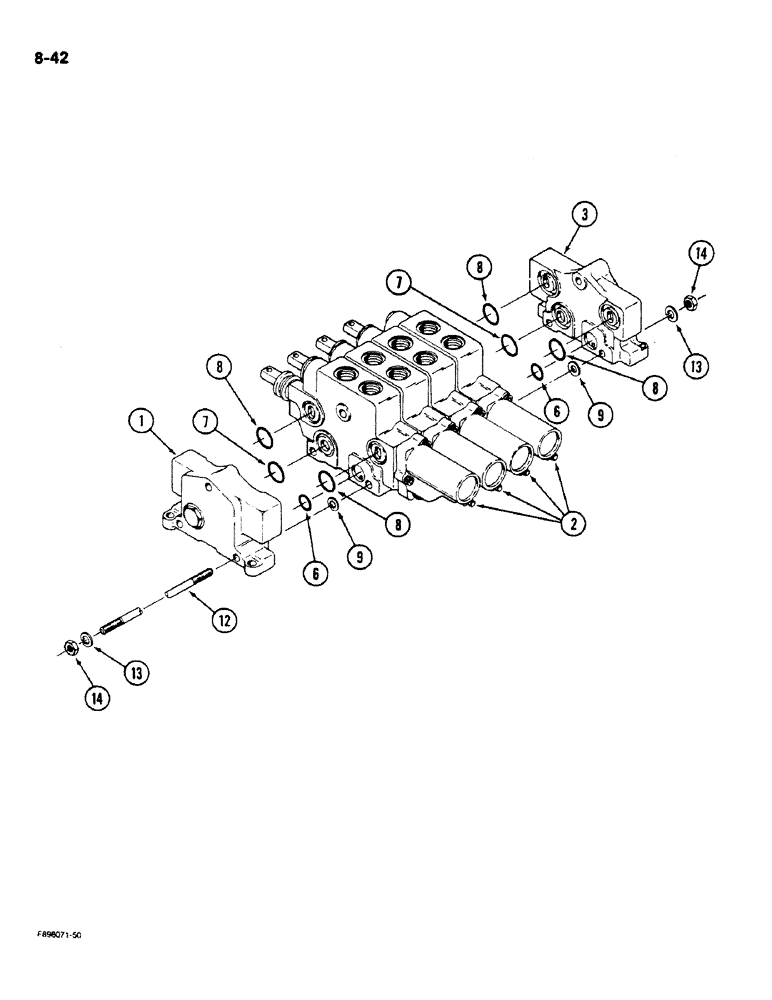 Схема запчастей Case IH 9180 - (8-42) - HYDRAULIC REMOTE VALVE ASSEMBLY (08) - HYDRAULICS