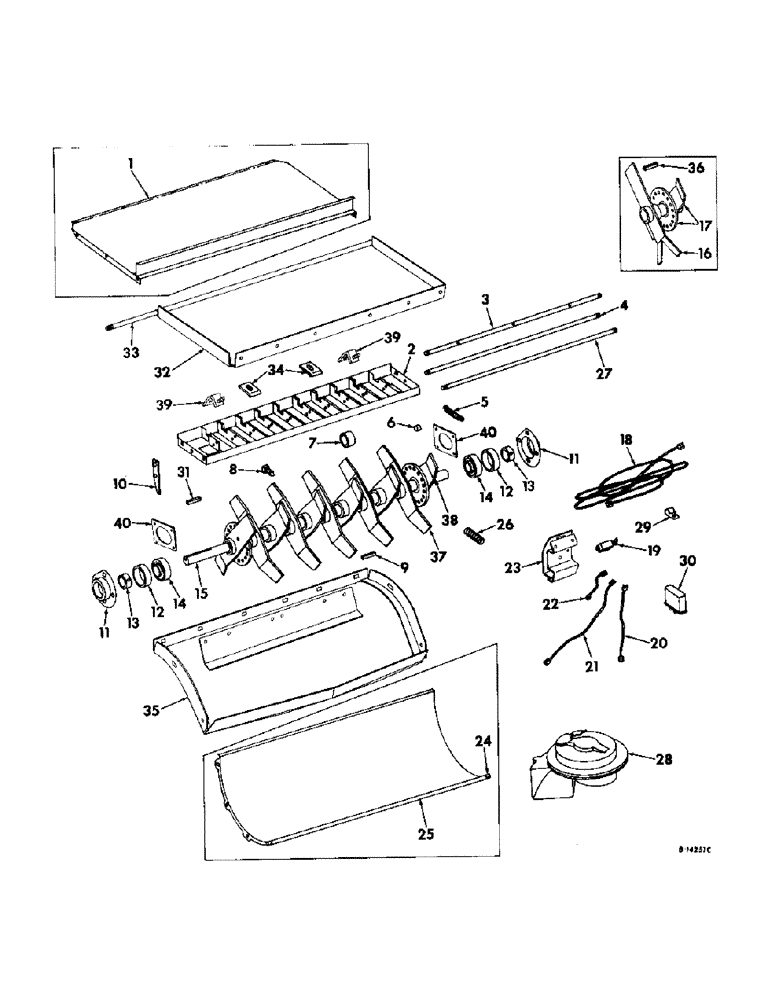 Схема запчастей Case IH 503 - (332) - STRAW CHOPPER CUTTING PARTS (73) - RESIDUE HANDLING