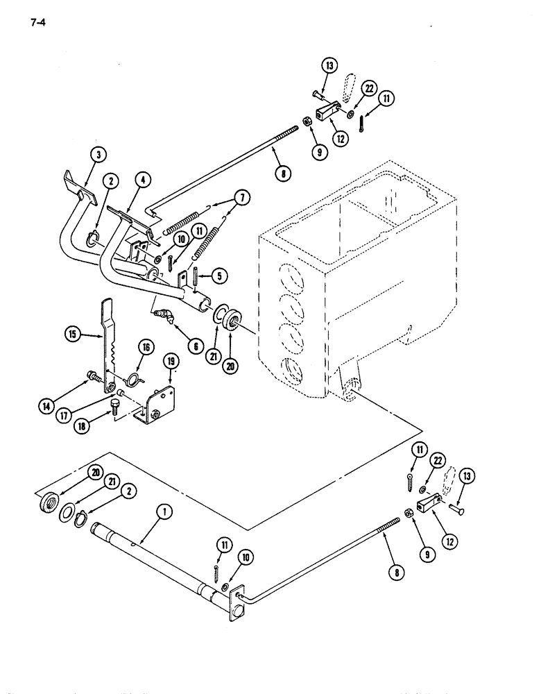 Схема запчастей Case IH 255 - (7-04) - BRAKE CONTROLS (07) - BRAKES