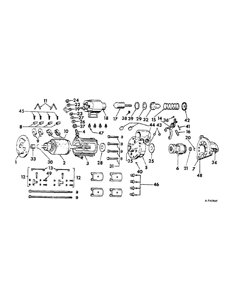 Схема запчастей Case IH 2806 - (G-15) - ELECTRICAL SYSTEM, CRANKING MOTOR, DELCO REMY, DIESEL ENGINE TRACTORS (06) - ELECTRICAL SYSTEMS