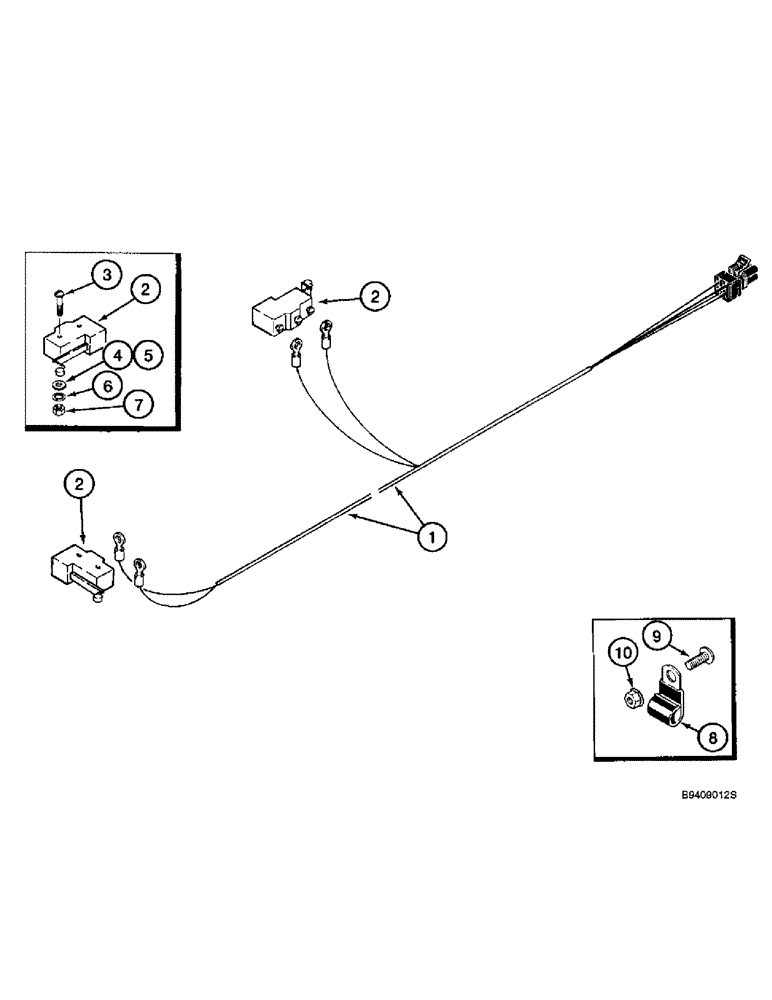 Схема запчастей Case IH 2166 - (4-32) - ROTOR LIMIT SWITCH HARNESS (06) - ELECTRICAL