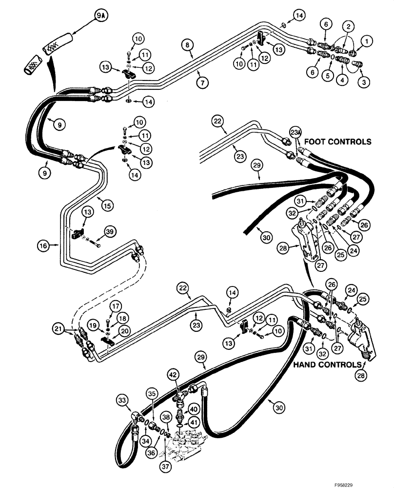 Схема запчастей Case IH 1840 - (08-20) - HYDRAULICS - AUXILIARY SYSTEM, - JAF0098608 (08) - HYDRAULICS