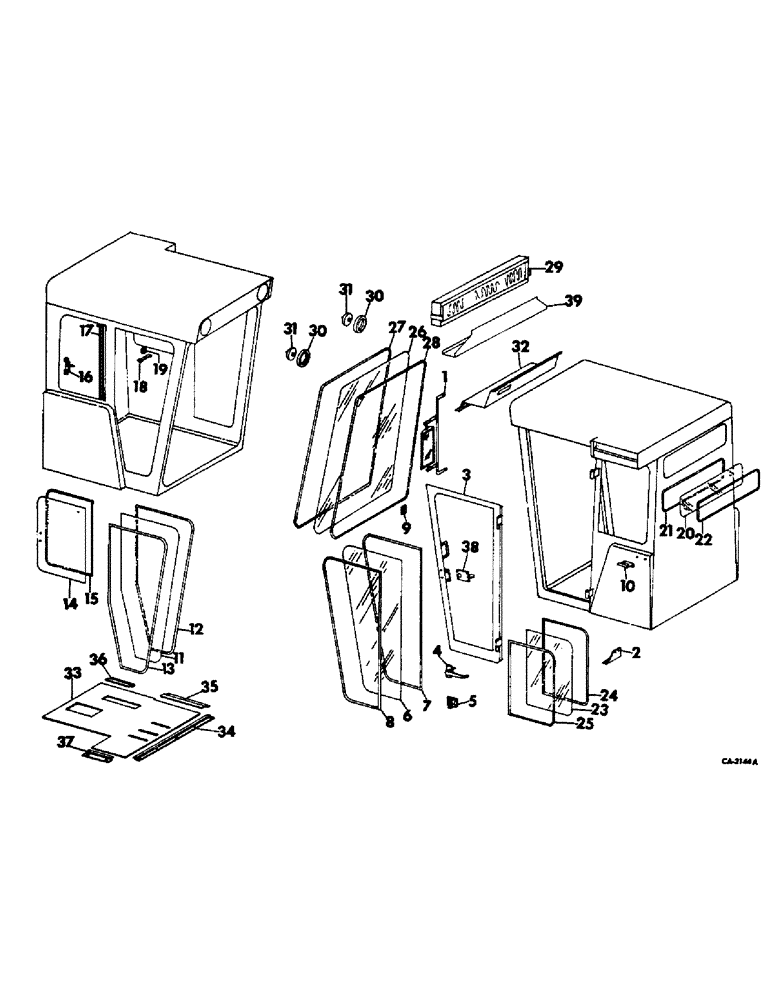 Схема запчастей Case IH 815 - (N-06) - PARTS, ACCESSORIES AND ATTACHMENTS, OPERATORS CAB, CAB WITH LEFT SIDE AIR INTAKE Accessories & Attachments