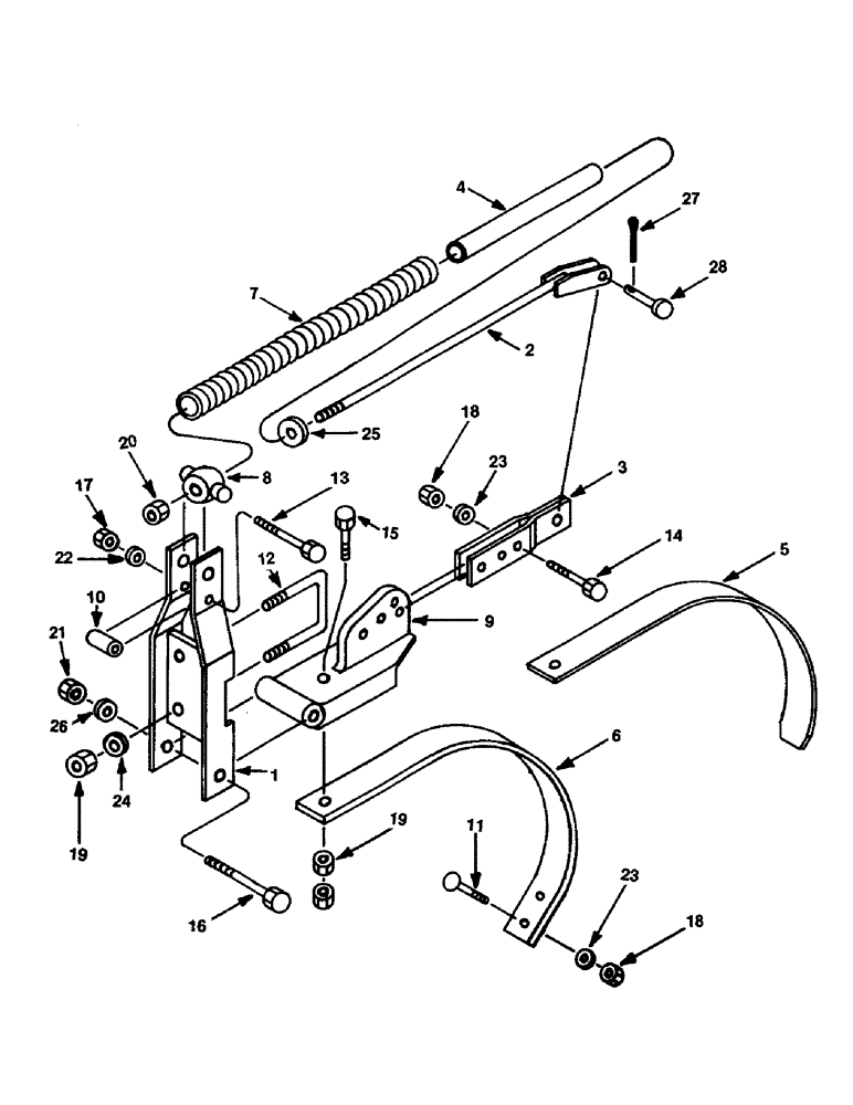 Схема запчастей Case IH 1200M-SERIES - (096) - PITCHMASTER SHANK ASSEMBLY, 1200T, 1200M, 1200W, 32 FOOT, OLD STYLE 