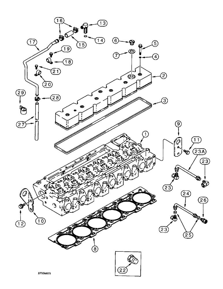 Схема запчастей Case IH 2055 - (2-28) - CYLINDER HEAD COVER AND GASKET, 6TA-830 ENGINE (01) - ENGINE