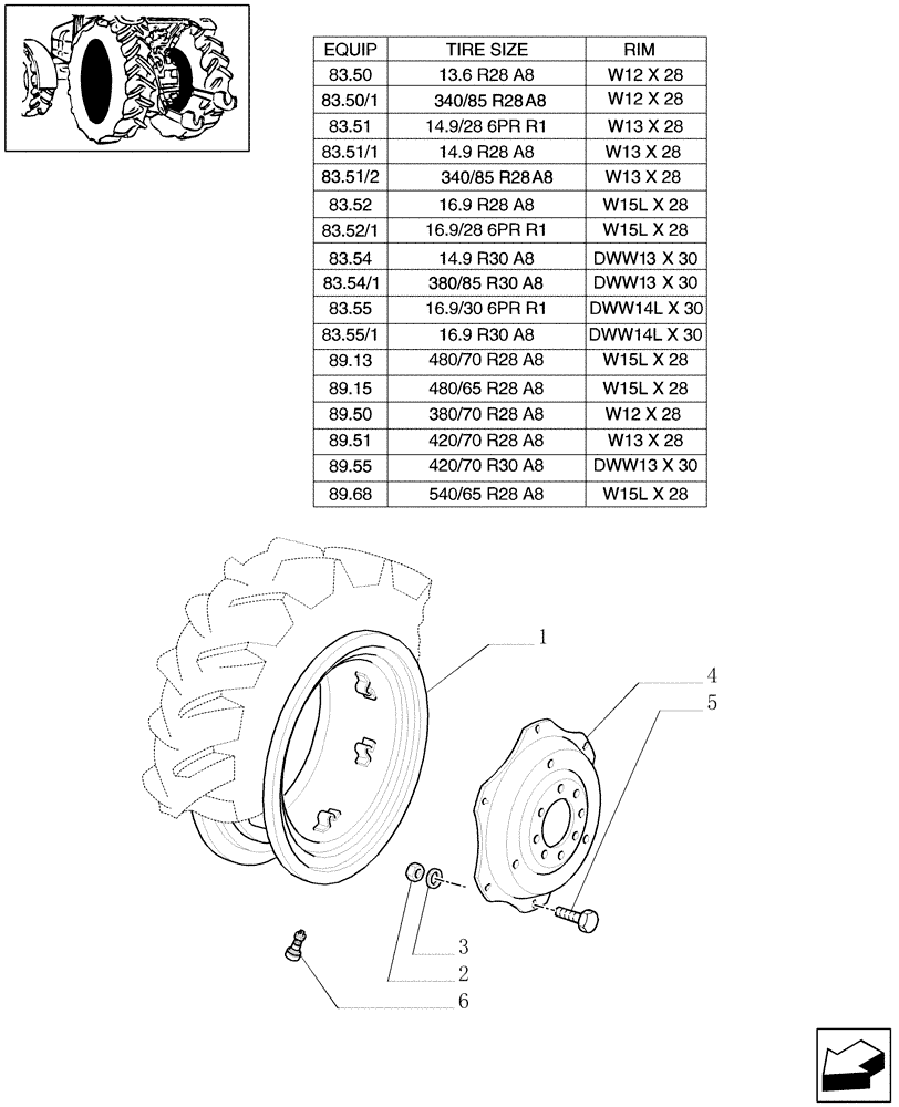 Схема запчастей Case IH JX1060C - (83.00[02]) - DRIVE WHEELS (11) - WHEELS/TRACKS