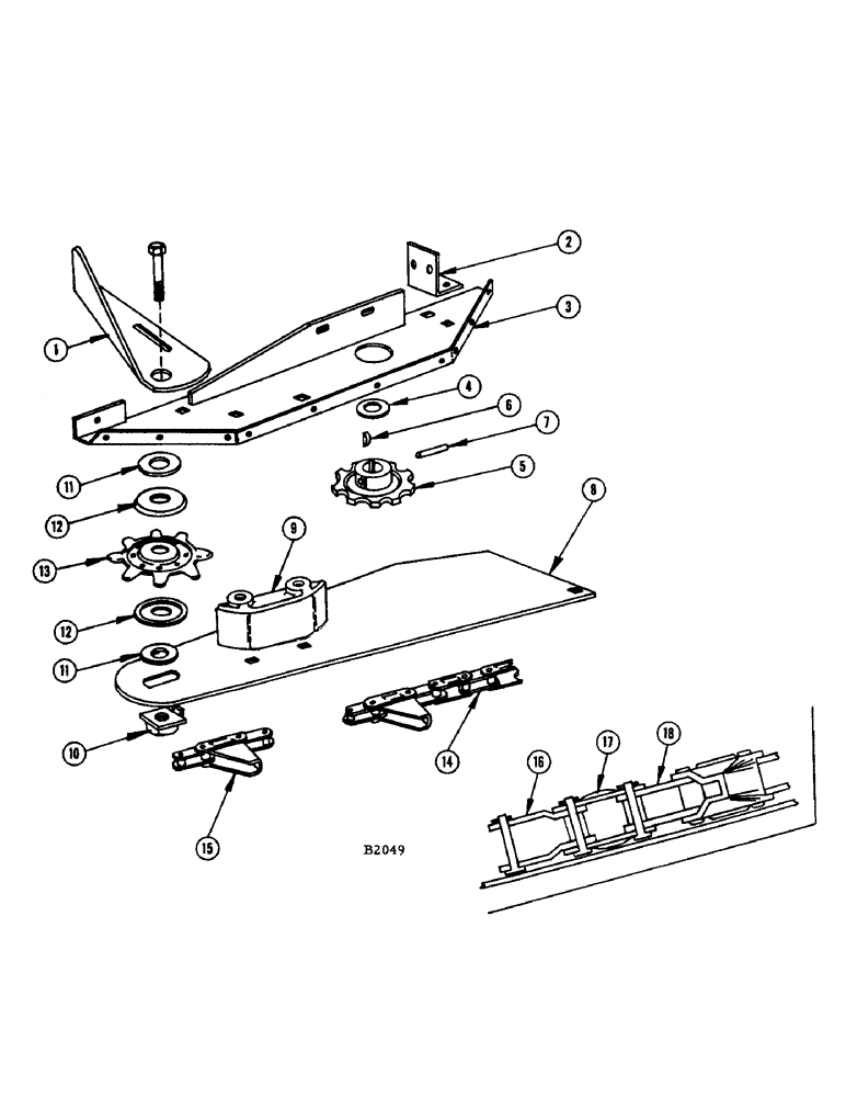 Схема запчастей Case IH F345 - (48) - INNER GATHERING CHAINS (58) - ATTACHMENTS/HEADERS