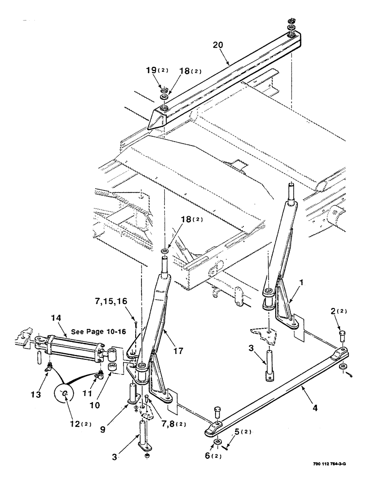 Схема запчастей Case IH 8581 - (10-24) - BALE SHIFT BAR AND LINKAGE ASSEMBLY Accumulator