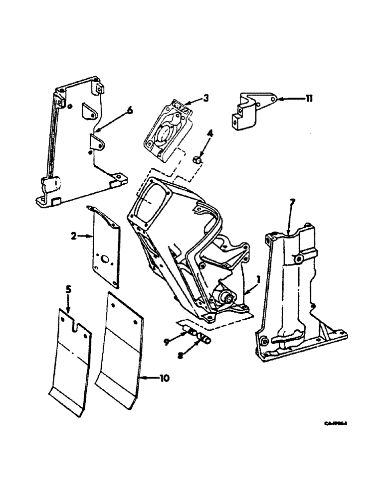 Схема запчастей Case IH 1066 - (13-12) - SUPERSTRUCTURE, STEERING AND GEAR SELECTOR SUPPORTS (05) - SUPERSTRUCTURE