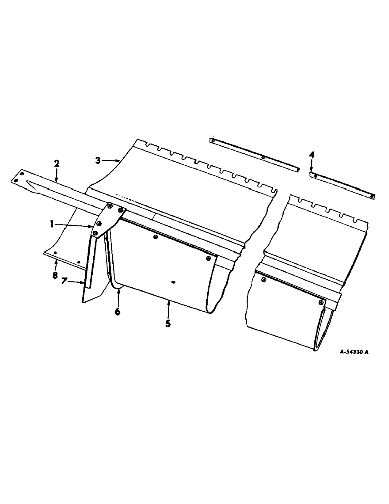 Схема запчастей Case IH 350 - (D-59) - CUTTER BAR UNIT - DECK AND BACK SHEETS (58) - ATTACHMENTS/HEADERS