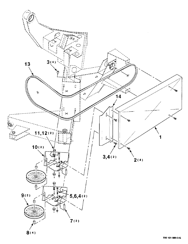 Схема запчастей Case IH 8220 - (2-02) - HEADER DRIVE ASSEMBLY (58) - ATTACHMENTS/HEADERS