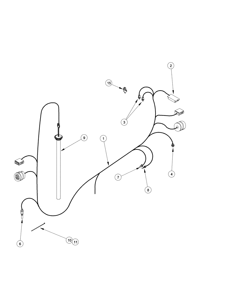 Схема запчастей Case IH MX200 - (04-04) - HARNESS FRONT TO REAR (04) - ELECTRICAL SYSTEMS