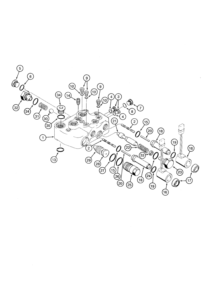 Схема запчастей Case IH MX200 - (08-19) - HITCH VALVE ASSEMBLY (08) - HYDRAULICS