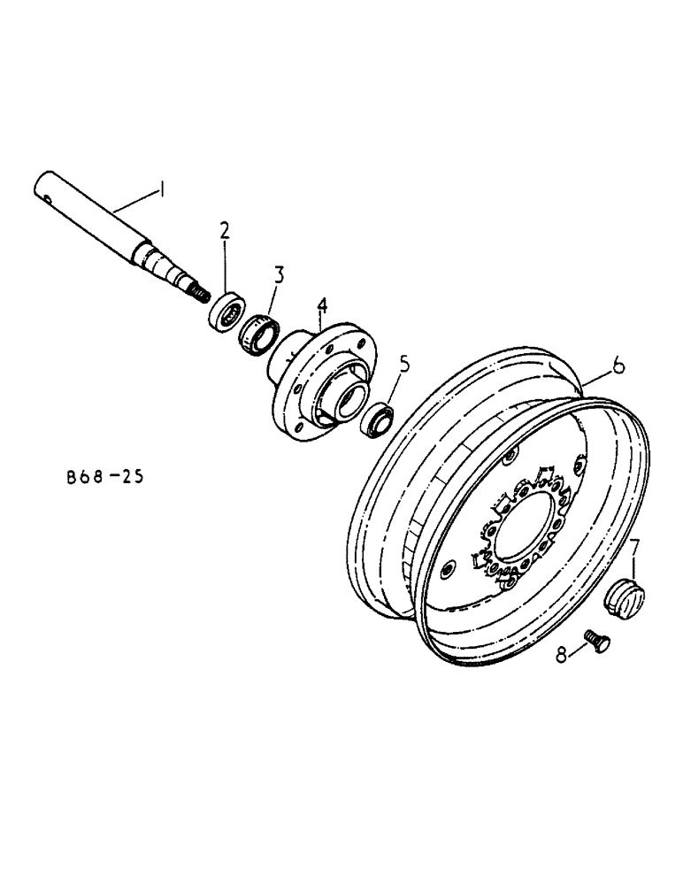 Схема запчастей Case IH 425 - (A-09) - WHEEL AND AXLE LH 