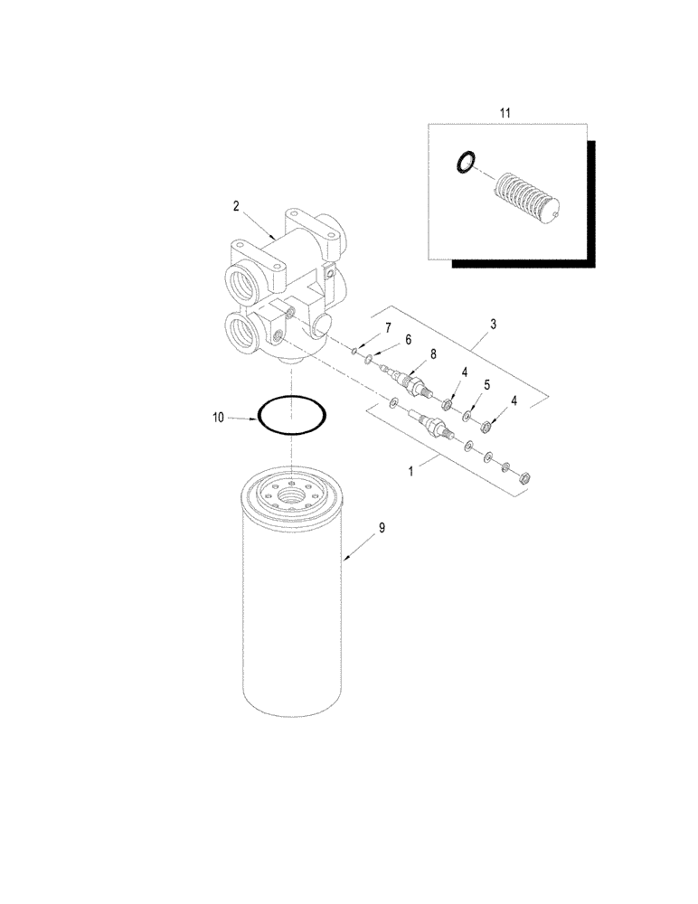 Схема запчастей Case IH STX425 - (08-03) - OIL FILTER - AXLE AND TRANSMISSION (08) - HYDRAULICS