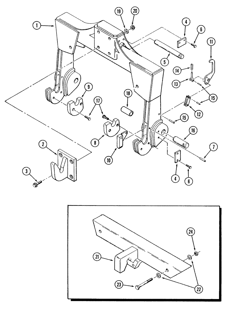 Схема запчастей Case IH STX325 - (09-06) - QUICK HITCH CATEGORY IV-NARROW (09) - CHASSIS/ATTACHMENTS