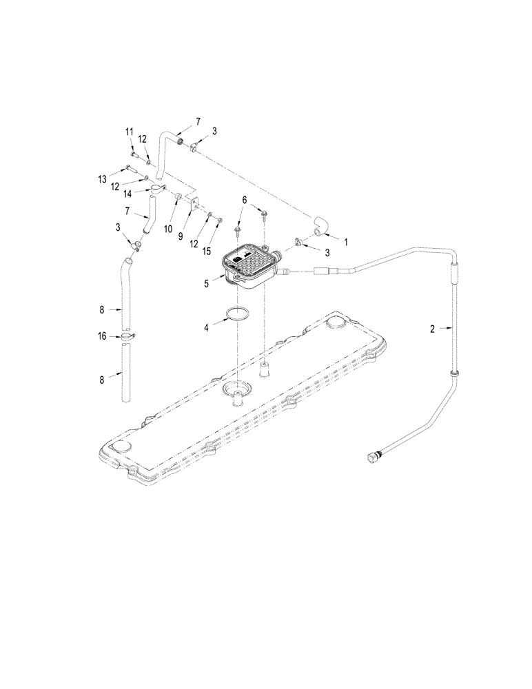 Схема запчастей Case IH STX330 - (02-19) - CRANKCASE, BREATHER (02) - ENGINE