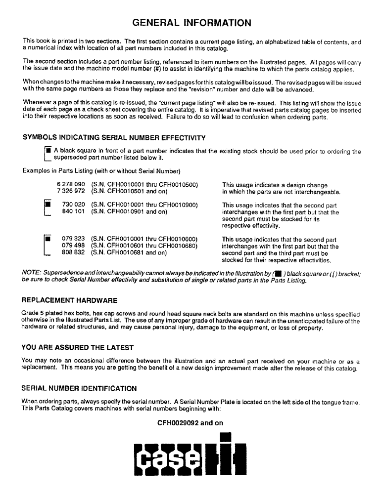 Схема запчастей Case IH 8830 - (01) - GENERAL INFORMATION (00) - GENERAL & PICTORIAL INDEX